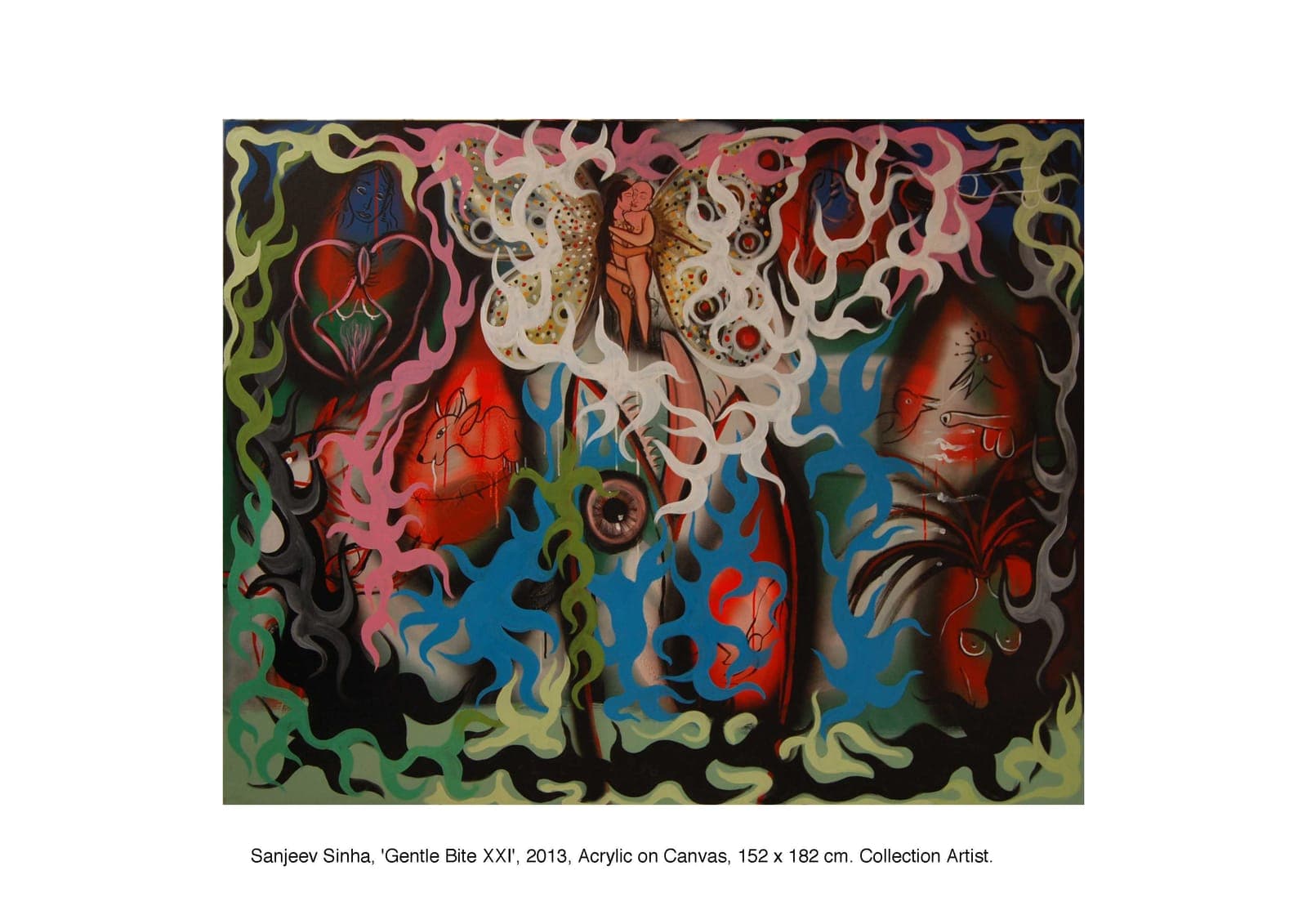 Gentle Bite by Sanjeev Sinha — Acrylic on Canvas, 2013 (work 20 of 22)