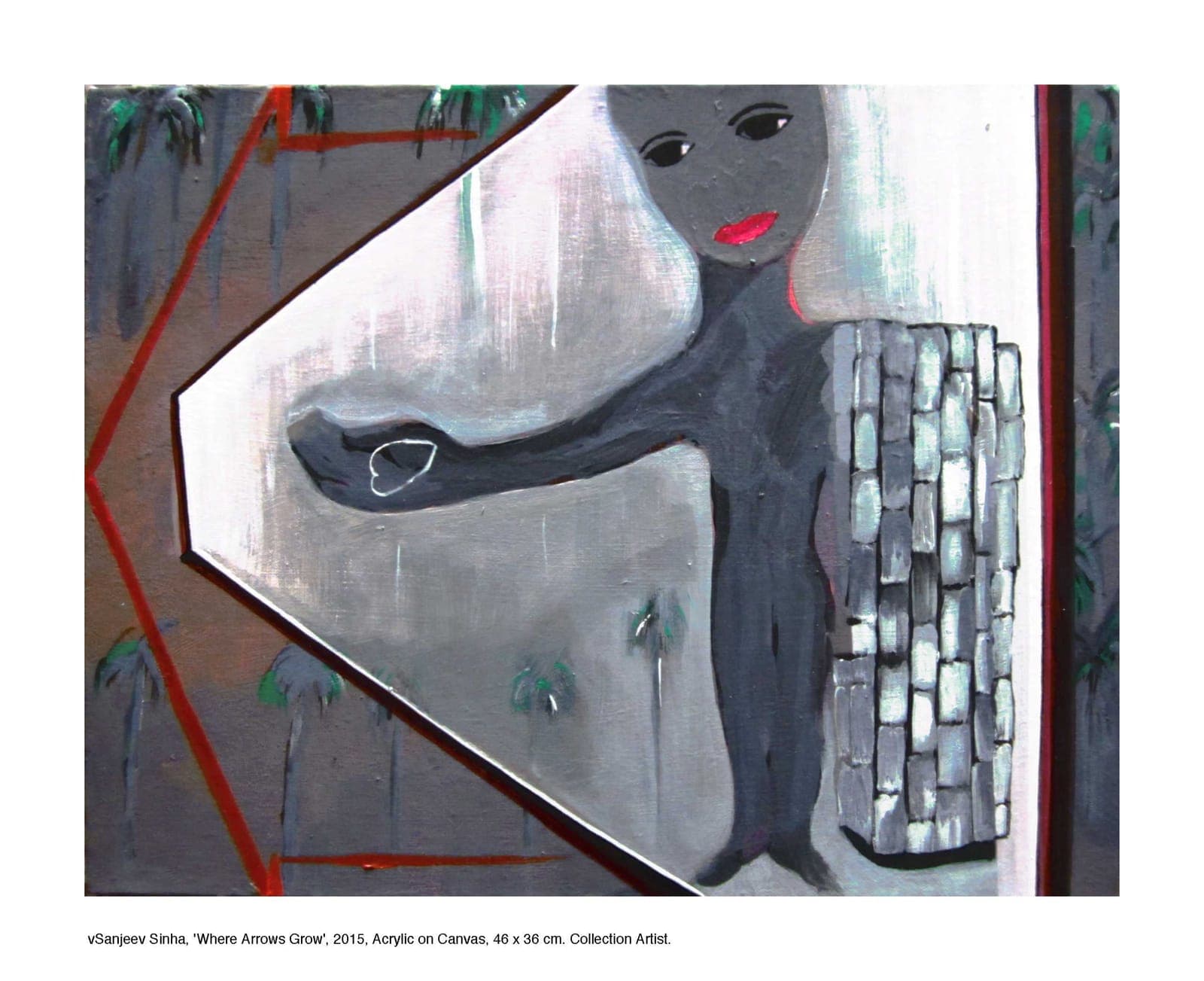 Where Arrows Grow by Sanjeev Sinha — Acrylic on Canvas, 2015 (work 13 of 25)